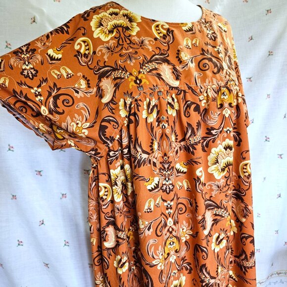 Size XL to 1X Kimono Sleeve Midi Length Dress NWT - Picture 3 of 11